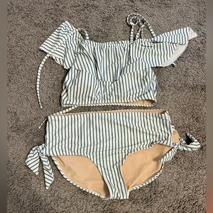 Albion fit blue stripe bikini